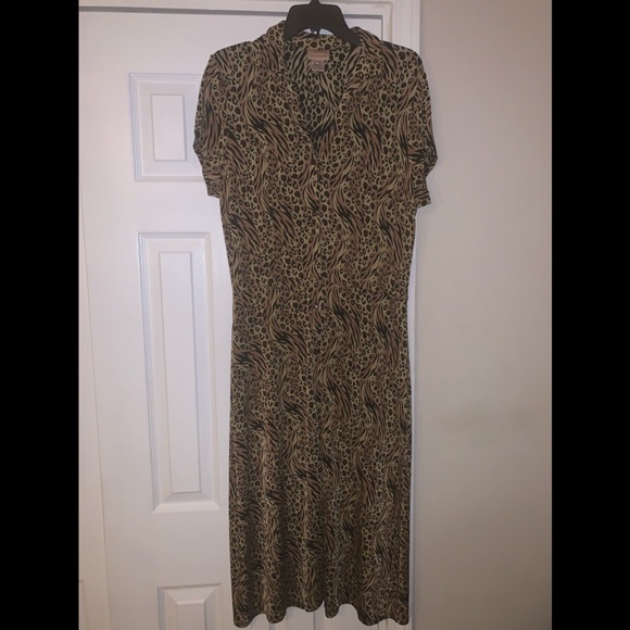 Choices Animal Print Dress, Size Large - Picture 1 of 3